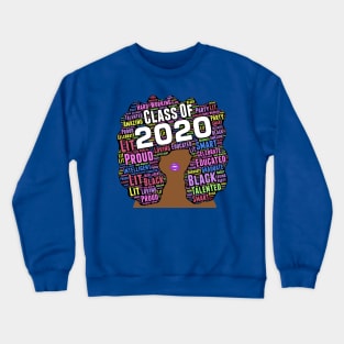 Class of 2020 Words in Afro Art Crewneck Sweatshirt